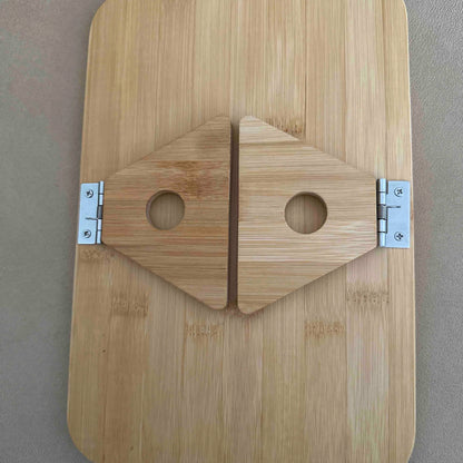 Bambu Koltuk Kolçak Sehpası - Ayarlanabilir Katlanabilir Kolçak Tepsisi-HANEMİZ-8