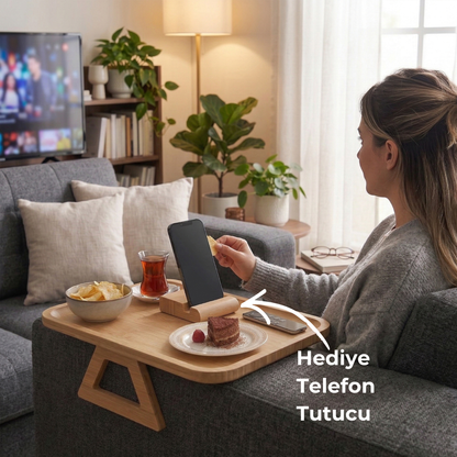 Bambu Koltuk Kolçak Sehpası