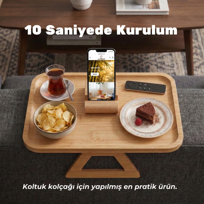 Bambu Koltuk Kolçak Sehpası